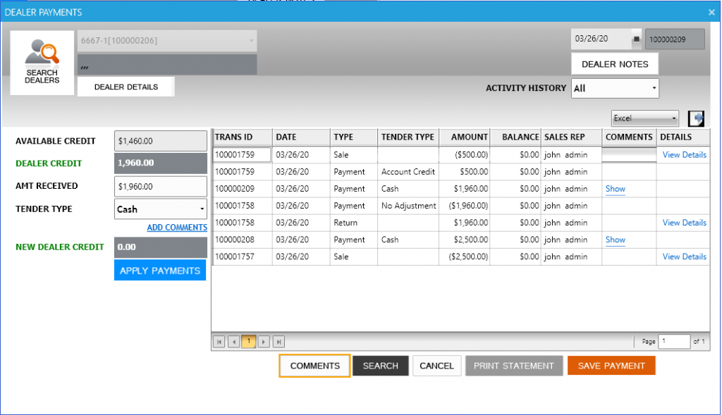 Dealer Payments Cellphone POS Documentation